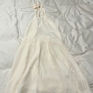 Cream halter short dress